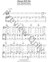 Always with Me piano sheet music cover
